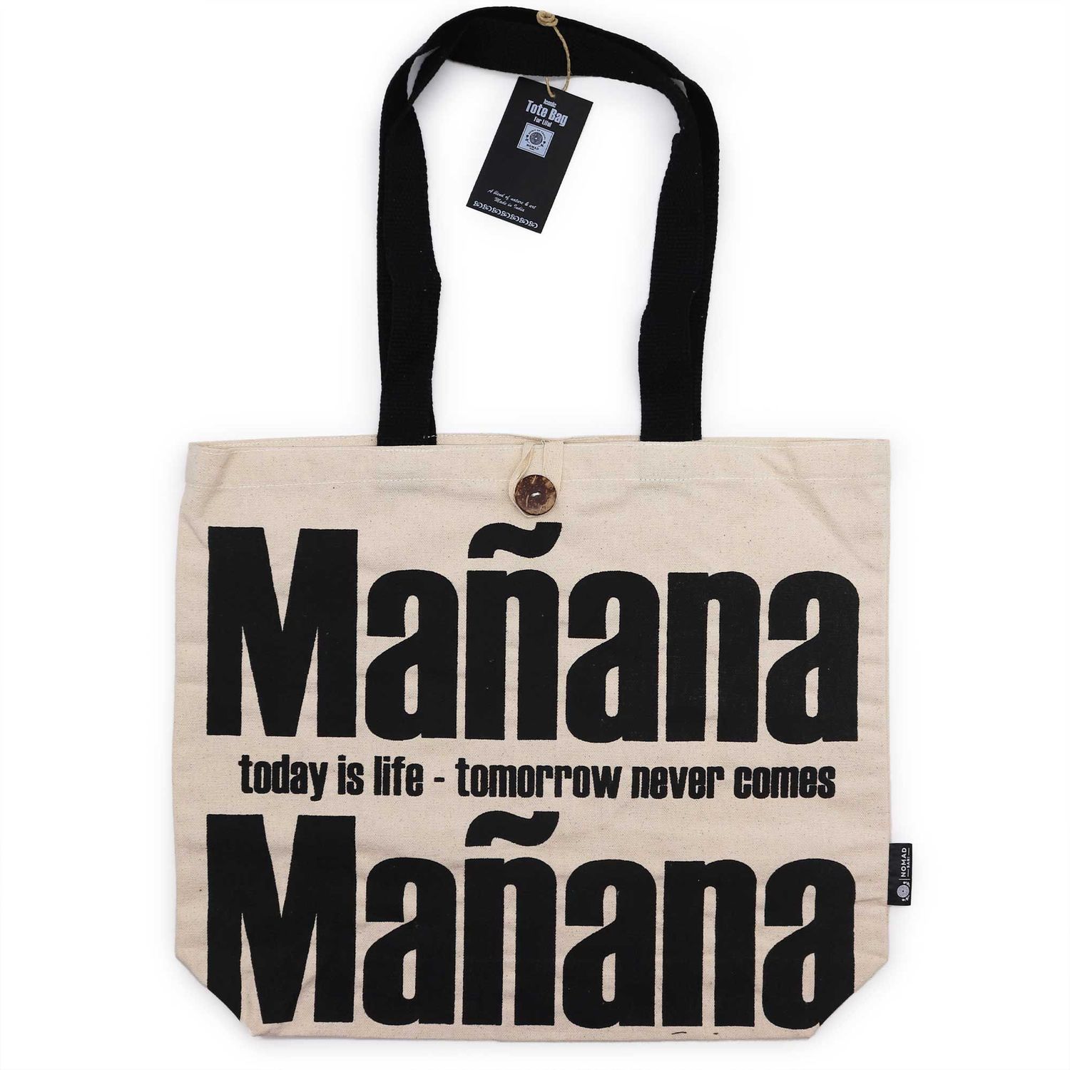 Iconic Classic Tote Bag - Mañana Mañana - Natural 10oz Iconic Classic Tote Bag - Mañana Mañana - Natural 10oz