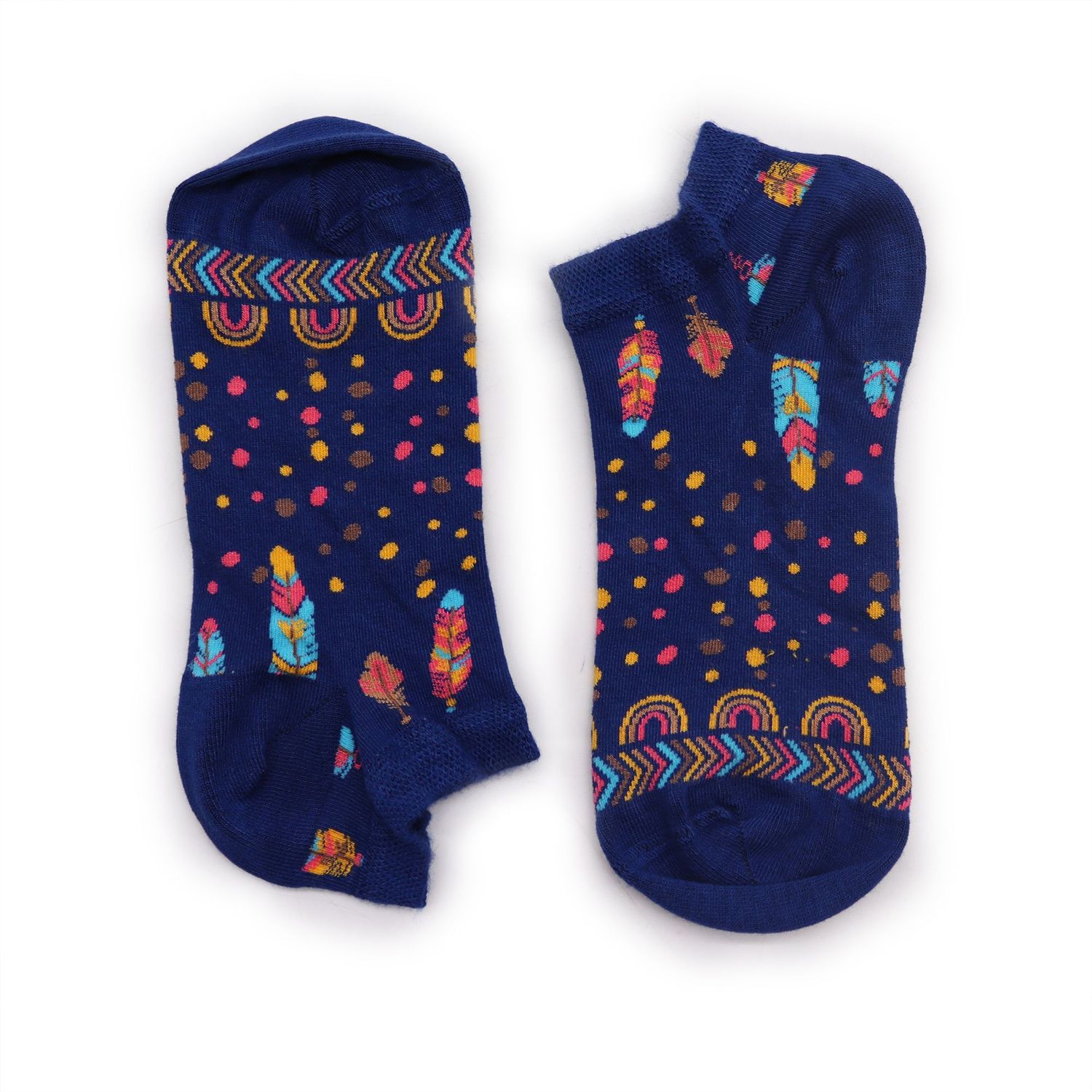S/M Hop Hare Bamboo Socks Low (3.5-6.5) - Indian Feathers S/M Hop Hare Bamboo Socks Low (3.5-6.5) - Indian Feathers