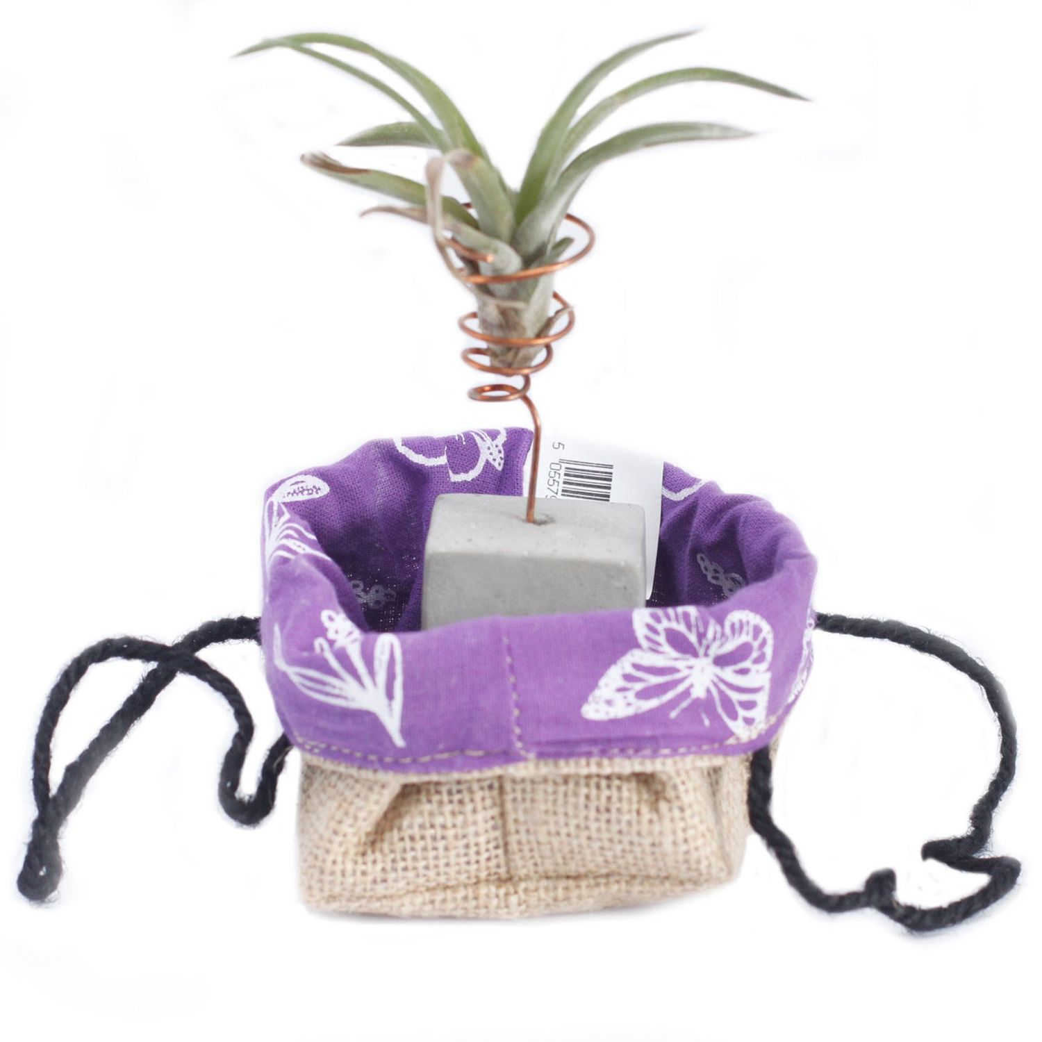 Natural Jute Cotton Gift Bag - Lavender Lining - Small Natural Jute Cotton Gift Bag - Lavender Lining - Small