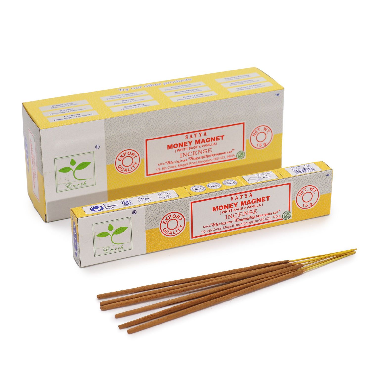 Satya Incense 15gm - Money Magnet (White Sage & Vanilla) Satya Incense 15gm - Money Magnet (White Sage & Vanilla)