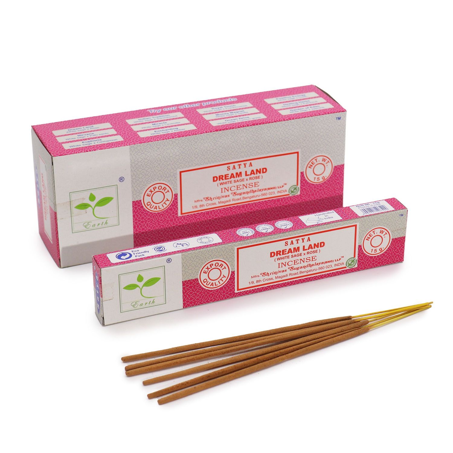 Satya Incense 15gm - Dream Land (White Sage & Rose) Satya Incense 15gm - Dream Land (White Sage & Rose)