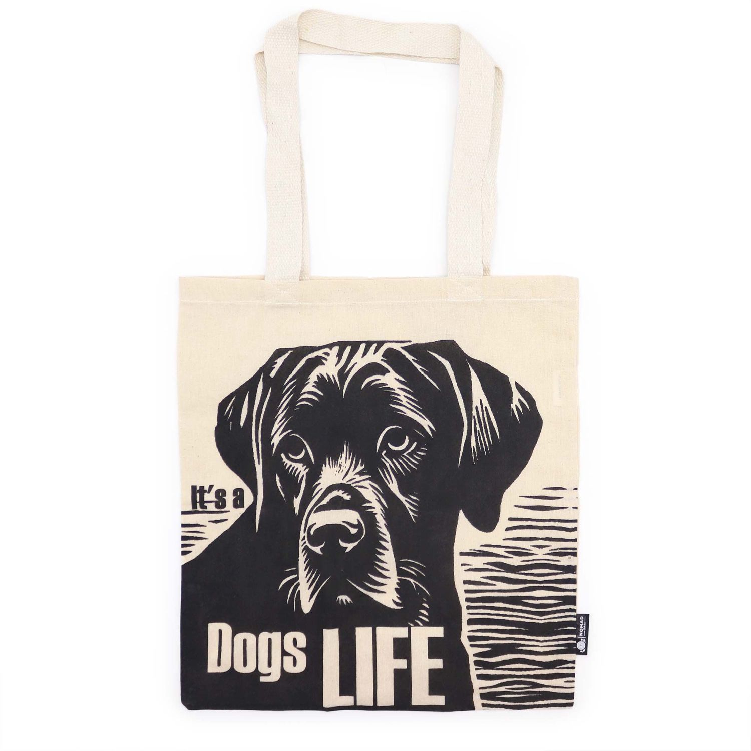 Iconic Basic Tote Bag - Dog's Life - Natural 4oz Iconic Basic Tote Bag - Dog's Life - Natural 4oz