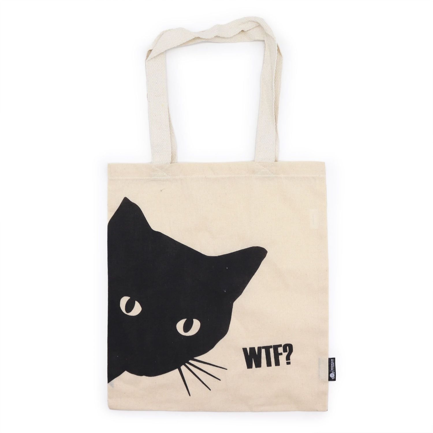 Iconic Basic Tote Bag - Black Cat - Natural 4oz Iconic Basic Tote Bag - Black Cat - Natural 4oz