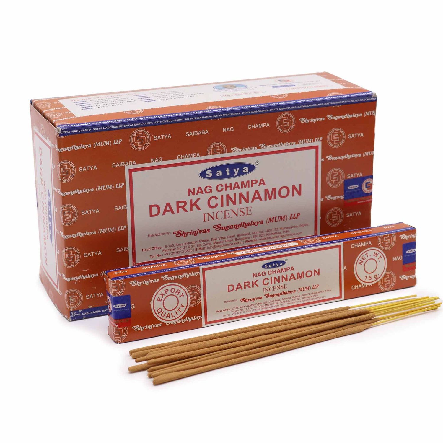 Satya Incense Sticks 15g - Dark Cinammon Satya Incense Sticks 15g - Dark Cinammon