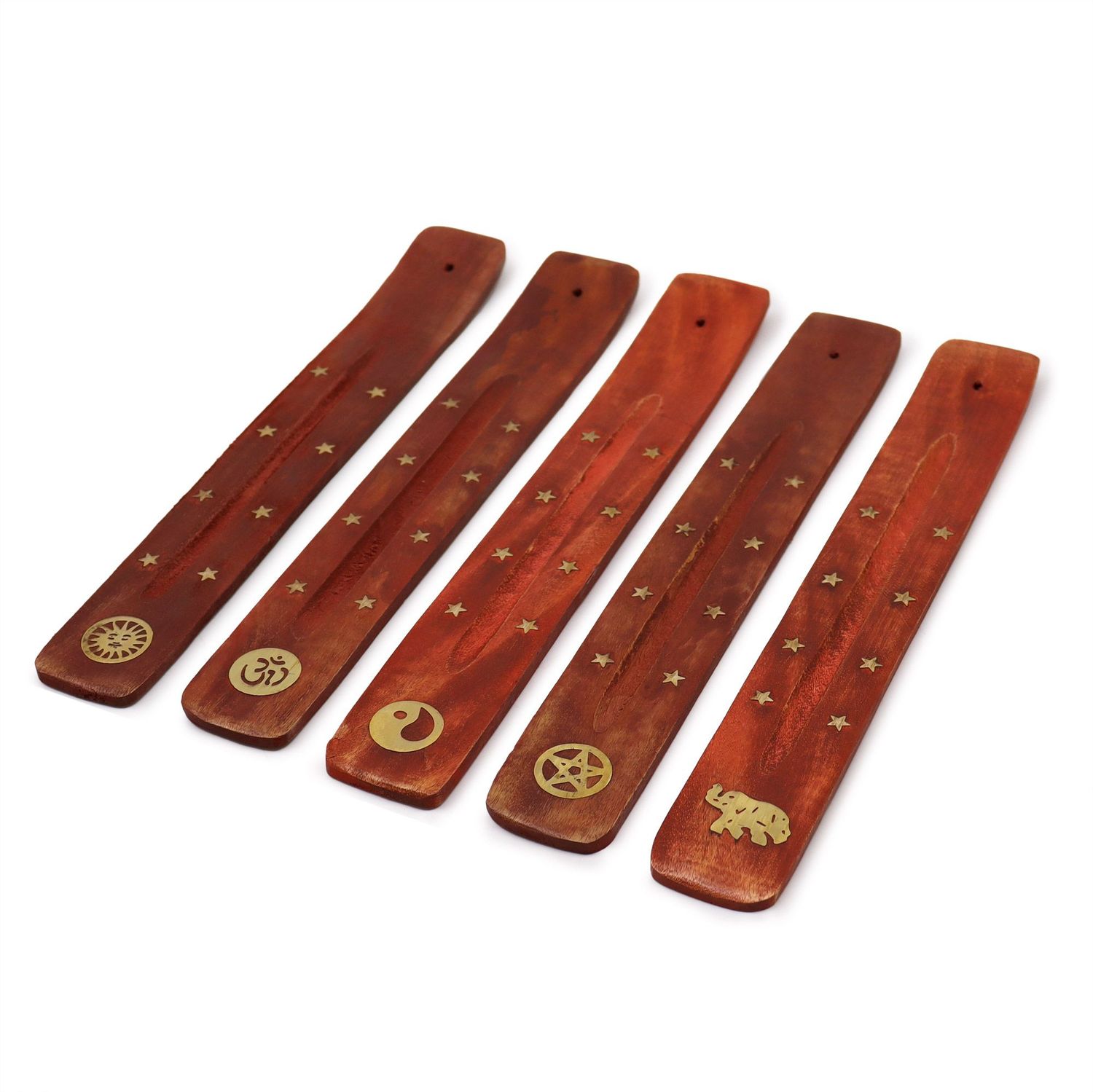 Brass Inlaid Ashcatcher - Mango Wood Brass Inlaid Ashcatcher - Mango Wood