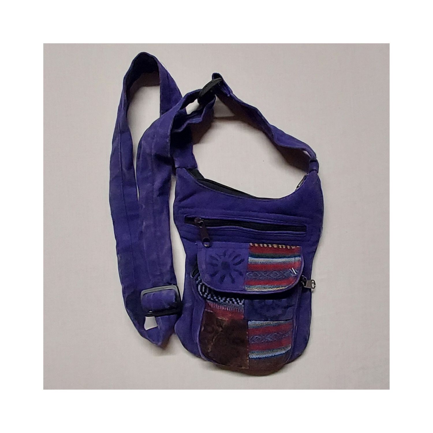Versatile, 3 Pocket Stone Wash Money Belt, Hip Bag, Cross Body Bag - PURPLE Versatile, 3 Pocket Stone Wash Money Belt, Hip Bag, Cross Body Bag - PURPLE