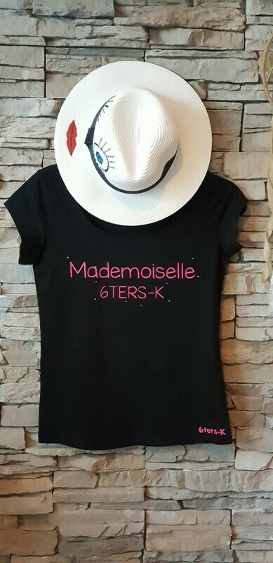 TEE-SHIRT «  MADEMOISELLE 6TERS-K »  NOIR S