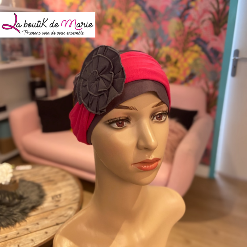 BANDEAU FLORE Framboise taupe