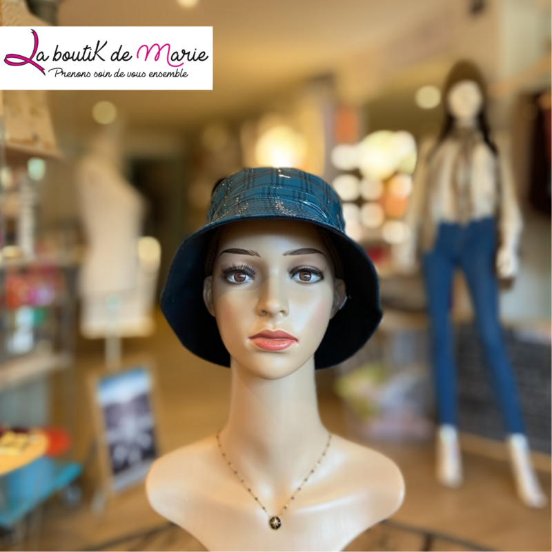 CHAPEAU DE PLUIE bleu canard