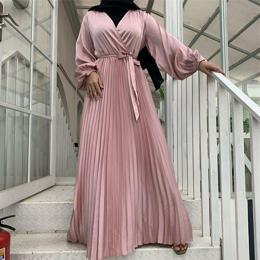 Satin Pleated Skirt Maxi Dress | New In