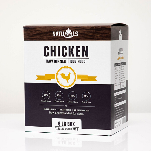 NatuRAWls FZN Dog Chicken 12x227gr-6lb NatuRAWls FZN Dog Chicken 12x227gr-6lb
