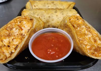Chicken Parm Egg Rolls