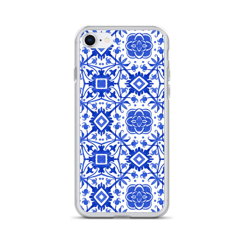 Portuguese Tile - White Palette - iPhone Case