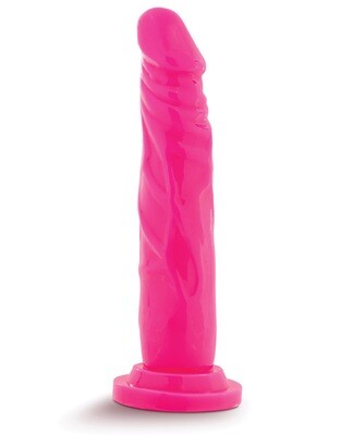 Blush Neo Dual Density 7.5" Suction Cup Dildo - Neon Pink