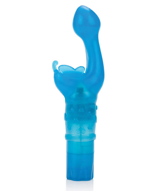 Butterfly Kiss Dual Stimulation Vibrator - Blue