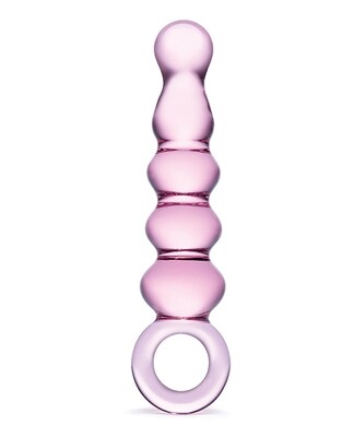 Glas Quintessence Beaded Glass Slider 7.5"- Pink