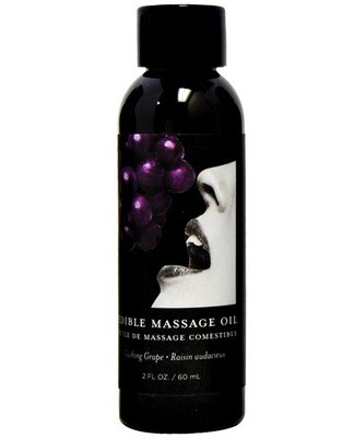 Earthly Body Edible Massage Oil - Grape 2 oz.