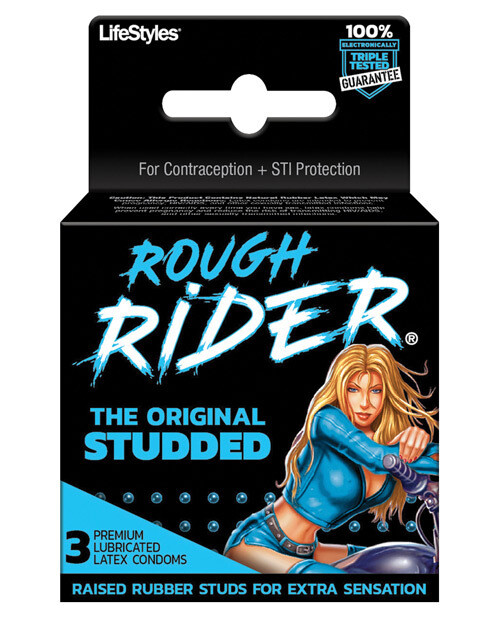 Lifestyles Rough Rider Studded Condoms 3 Pack