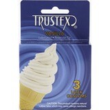 Trustex Flavored Lubricated Condoms 3 Pack - Vanilla