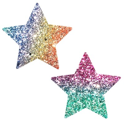 Nipztix Super Sparkle Multi Color Stars Pasties