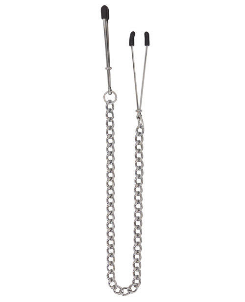 Spartacus Tweezer Nipple Clamps - Silver Chain