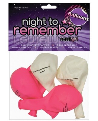 Night To Remember Balloons 5 Pack Night To Remember Balloons 5 Pack