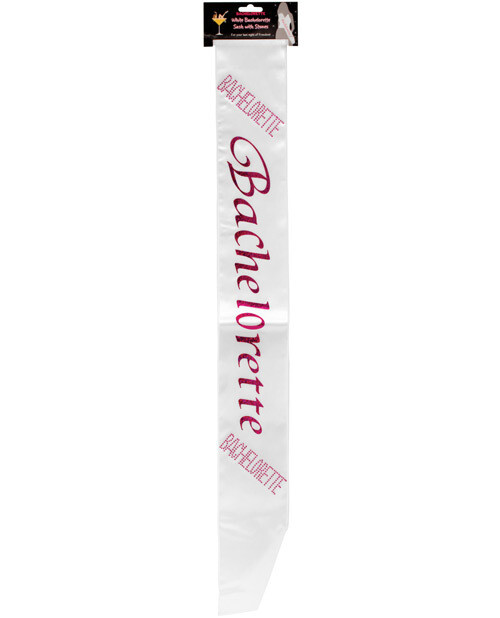 Bachelorette Sash - White