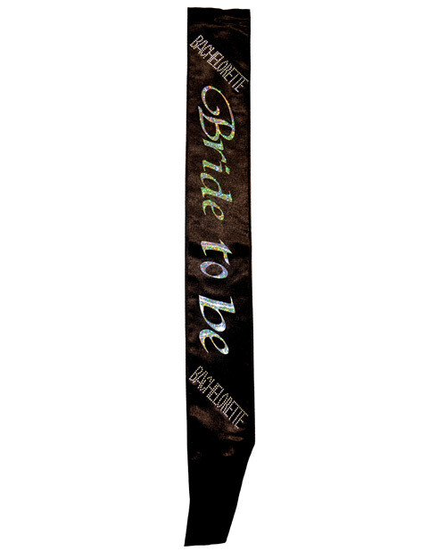Bride To Be Sash w/Jewels - Black