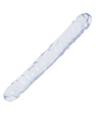 Crystal Jellies 12&quot; Jr. Double Dildo - Clear