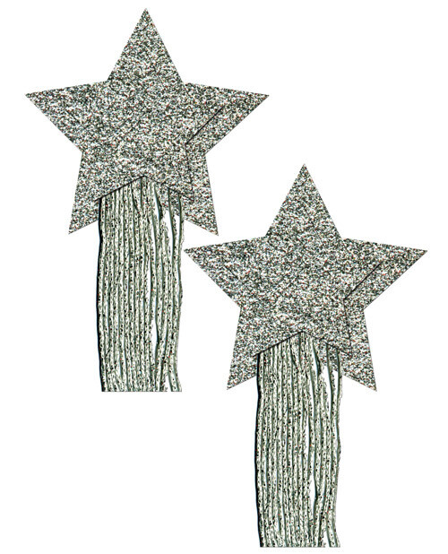 Pastease Glitter Tassel Stars - Silver