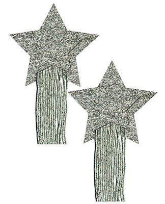 Pastease Glitter Tassel Stars - Silver