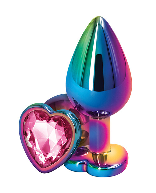 Rear Assets Multicolor Metal Plug - Medium - Pink Heart