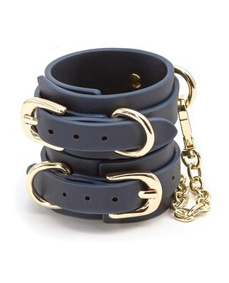 Bondage Couture Wrist Cuffs - Blue
