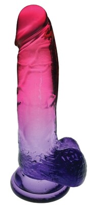 Shades 8&quot; Suction Cup Dildo - Pink/Plum