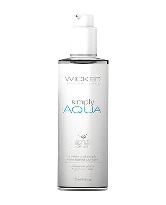 Wicked Sensual Simply Aqua Water Based Lubricant 4 oz.