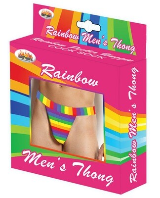 Hott Products Rainbow Men's Thong One Size