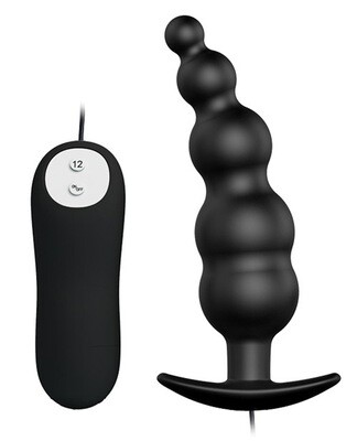 Pretty Love Silicone Beaded Vibrating Plug