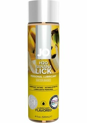 System JO H2O Flavored Lubricant - Banana Lick 4 oz.