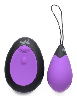 Bang! 10X Vibrating Remote Egg - Purple