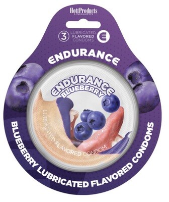 Endurance Condoms Blueberry 3 Pack