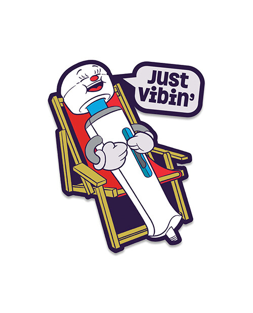 Wood Rocket Just Vibin Pin