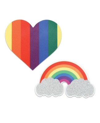 Peekaboos Pride Glitter Rainbows & Hearts Pasties 2 Pack