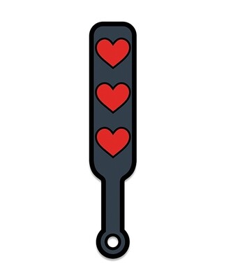 Wood Rocket Hearts Paddle Pin