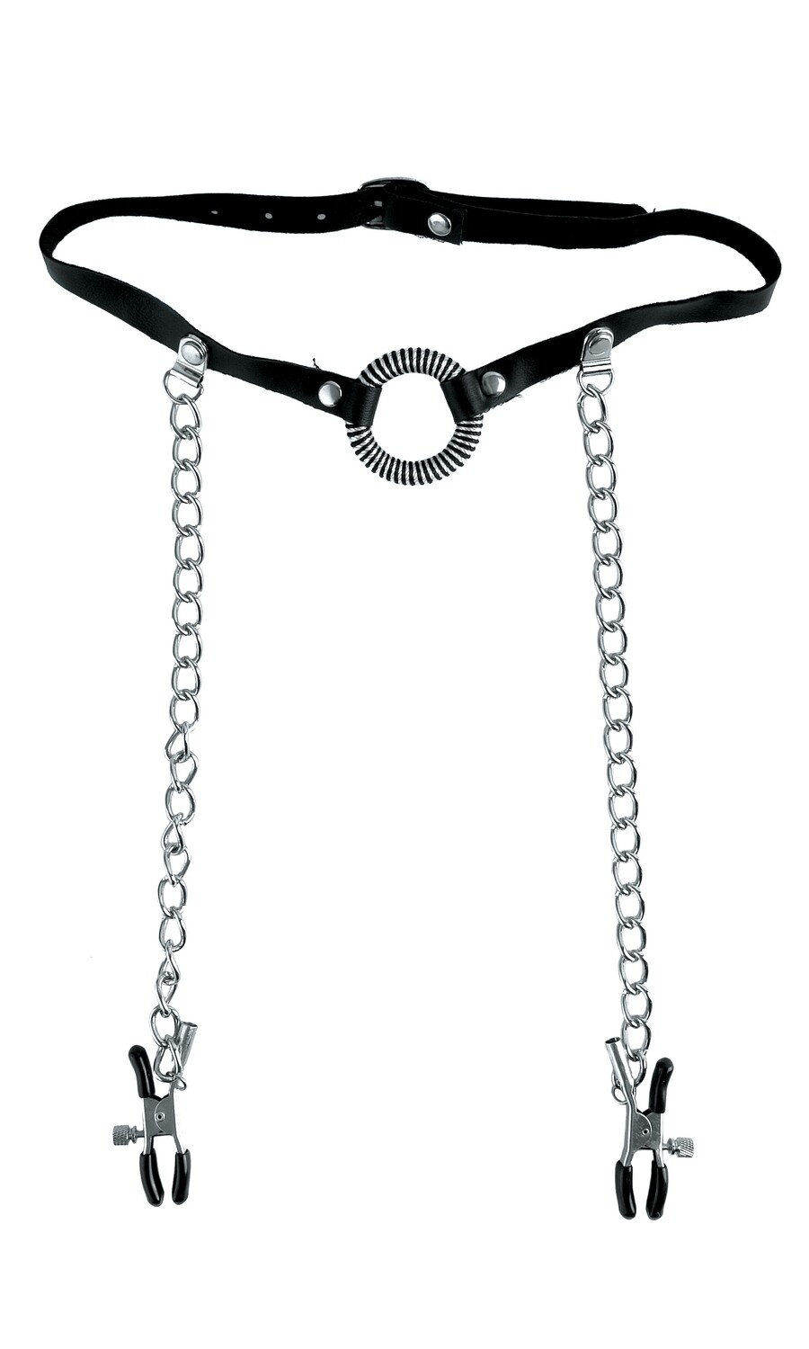 Fetish Fantasy Open Mouth O-Ring Gag &amp; Clamps