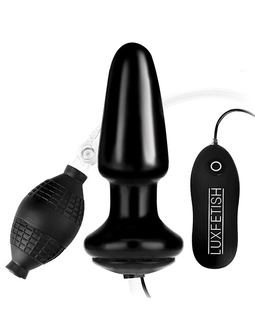 Lux Fetish 4&quot; Inflatable Vibrating Plug