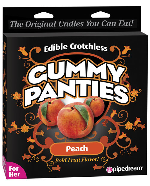Gummy Open Crotch Panties - Peach