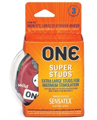 One Super Stud Condoms 3 Pack