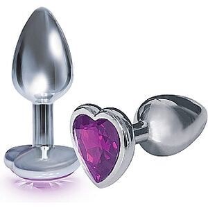 Bejeweled Heart Plug - Purple