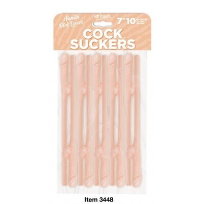 Cock Suckers Straws 10 Pack - Vanilla