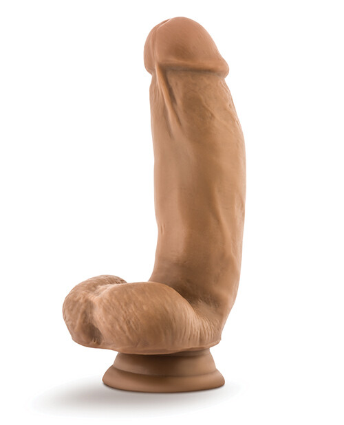 Blush Dr. Skin Silicone Dr. Samuel 7&quot; Suction Cup Dildo - Mocha